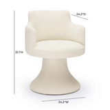 Gregory Performance Boucle Swivel Dining Chair