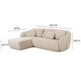 Indie Boucle Sectional Sofa