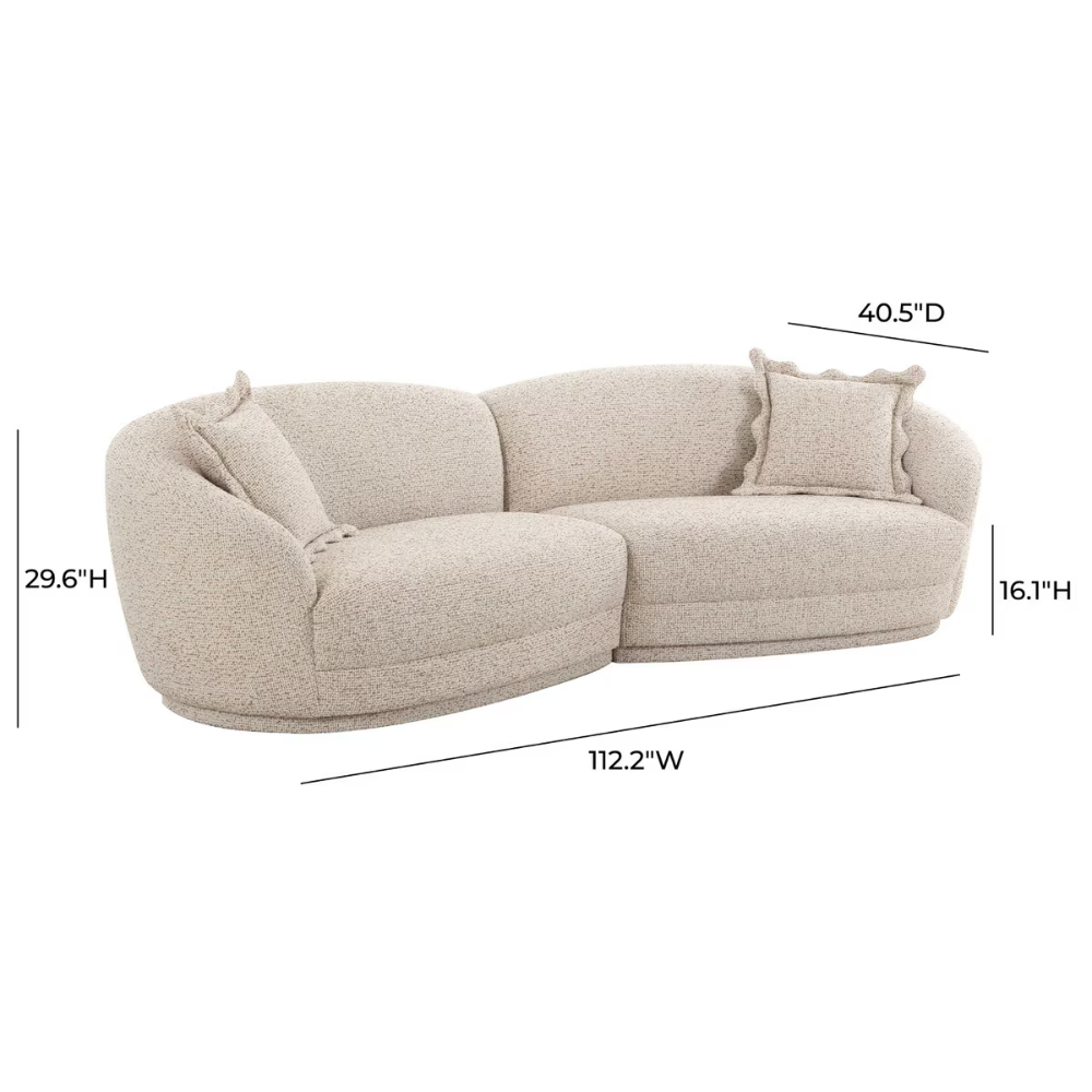 Sinclair Two-Tone Boucle Sectional