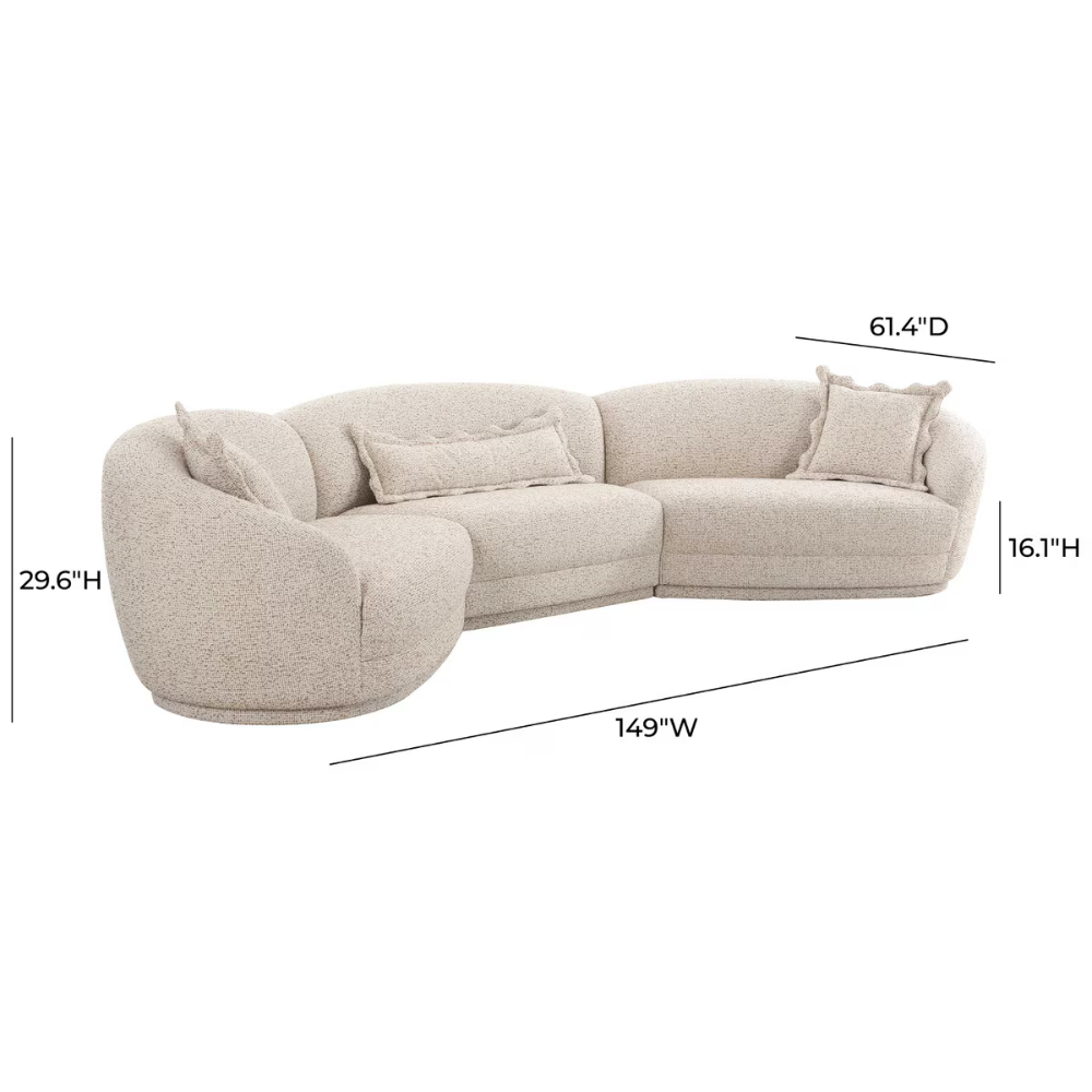 Sinclair Two-Tone Boucle Sectional