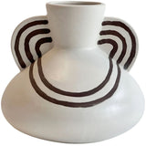 Ceramic Squiggle Wide-Bodied Vase