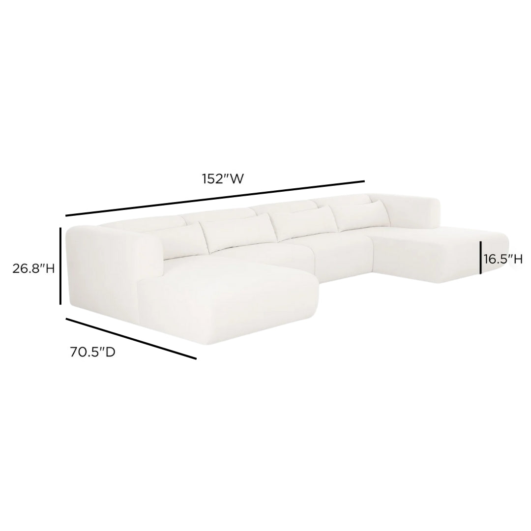 Tiara 4-Piece Modular U-Sectional