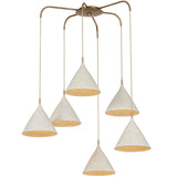 Benson 6-Light Chandelier Chandeliers F2240-PBR/LWP 197292174783