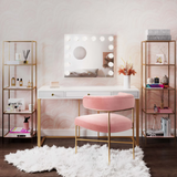 Glam White Vanity Desk