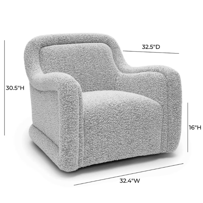 Bobbi Boucle Swivel Chair