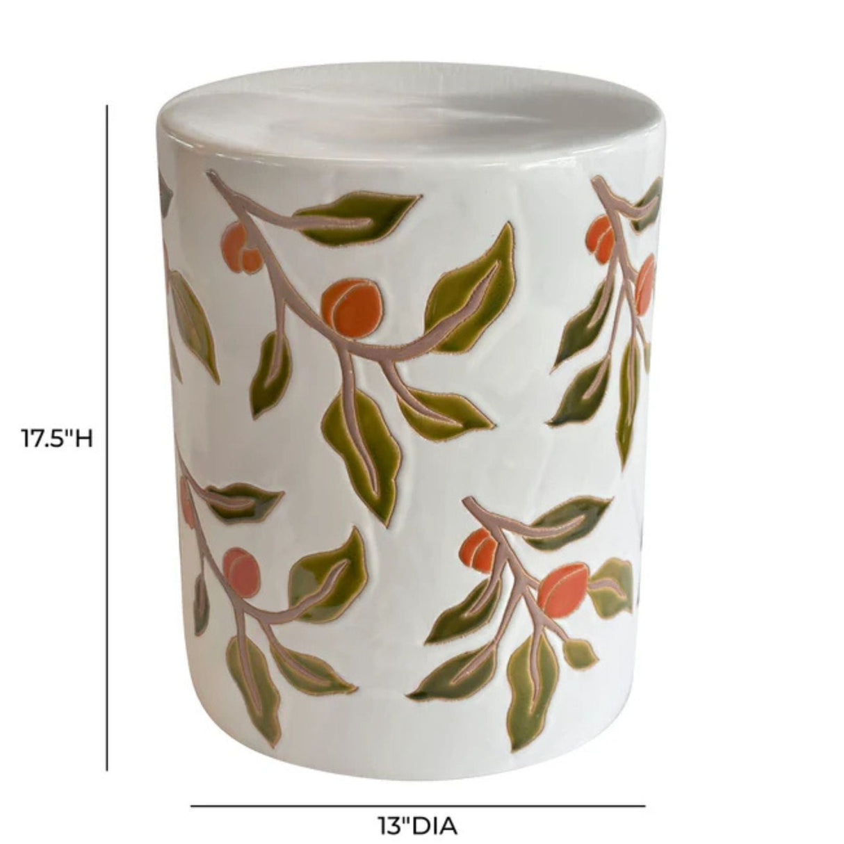 Orange Citrus Stool/Side Table