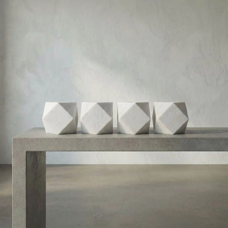 Noir Polyhedron Candle Holder Decor WH_YT0717-7WH