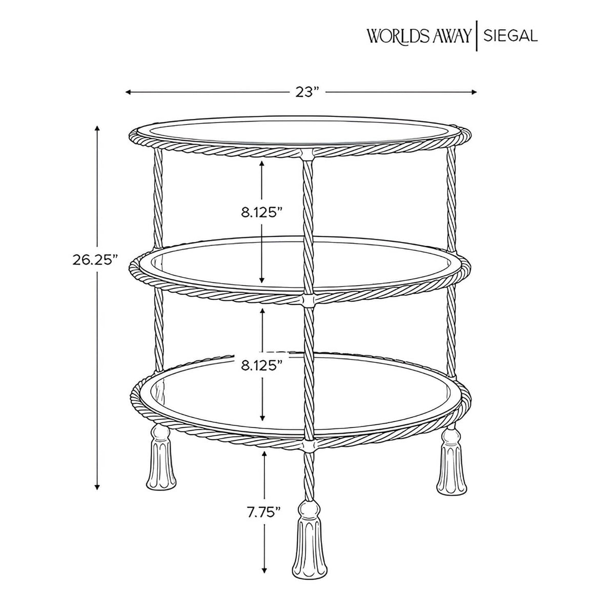 Siegal Occasional Table Side Tables SIEGAL G 607629027915