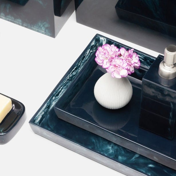 Abiko Dark Teal Bath Collection Bath Accessory