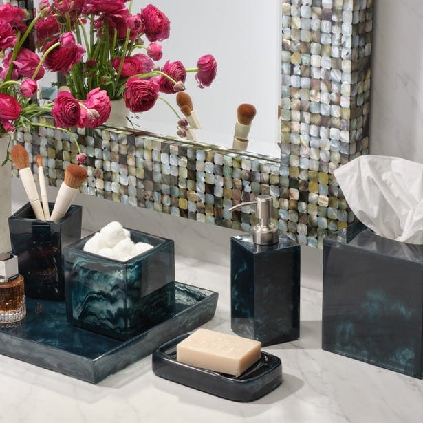 Abiko Dark Teal Bath Collection Bath Accessory