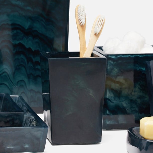 Abiko Dark Teal Bath Collection Bath Accessory