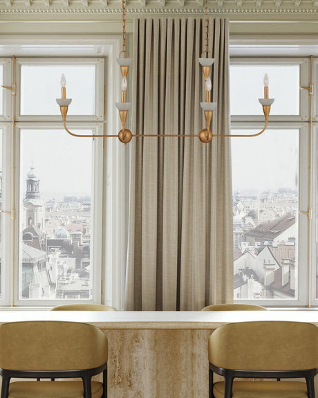 Aurelia Frost Rectangular Chandelier