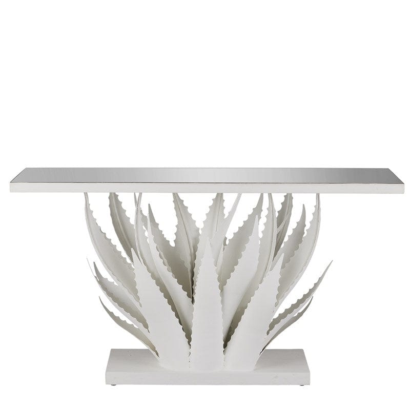 Agave White Console Table 4000-0168