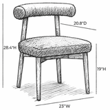 Aksel Boucle Side Chair Dining Chairs + Benches