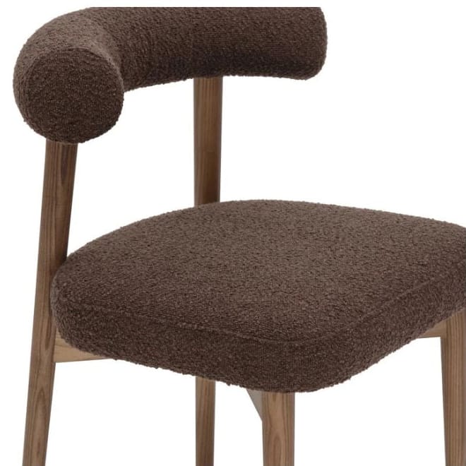 Aksel Boucle Side Chair Dining Chairs + Benches