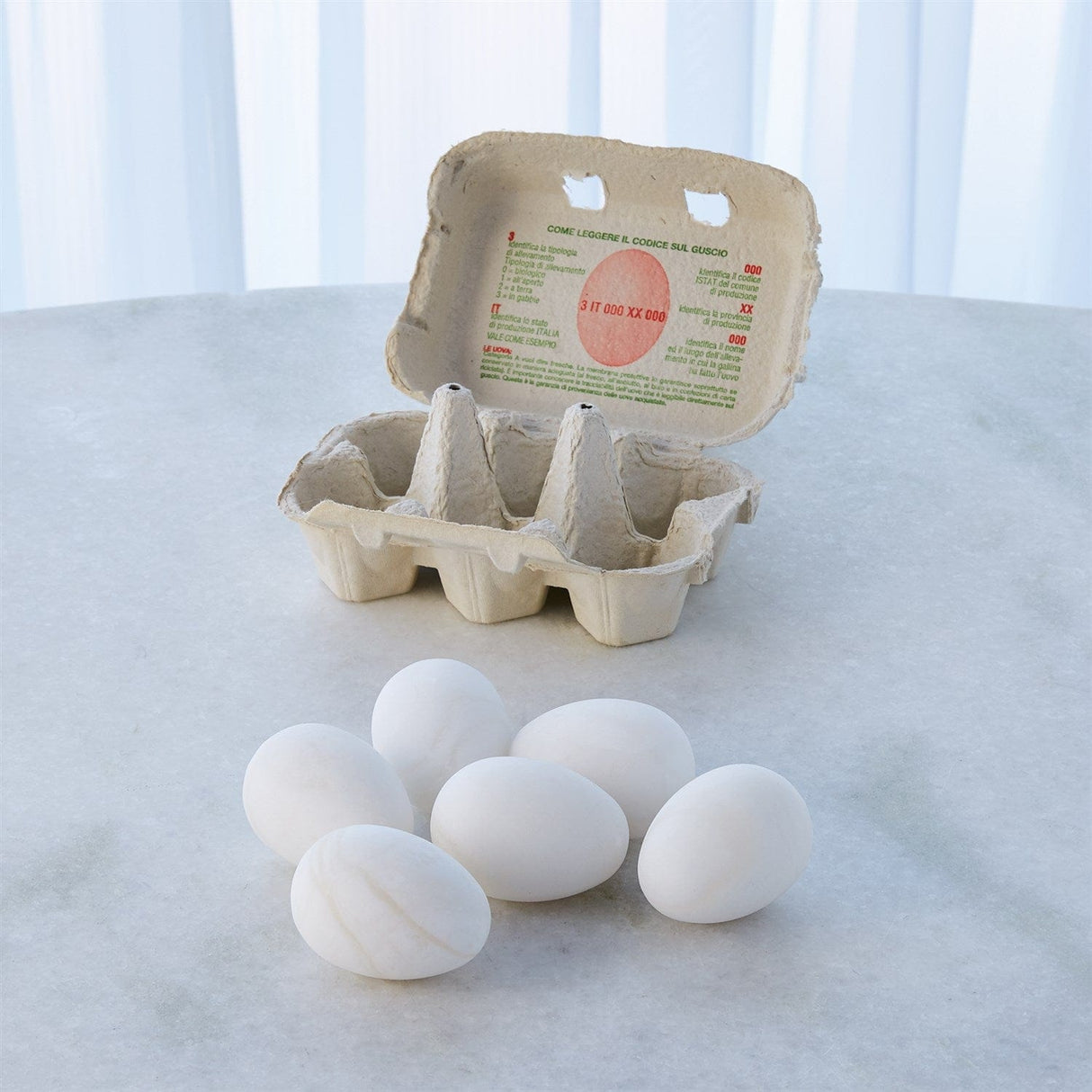 Alabaster Eggs Decorative Object