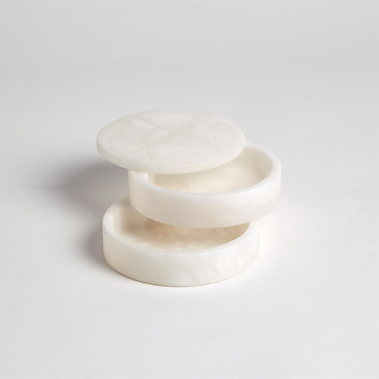 Alabaster Swivel Box Decorative Object