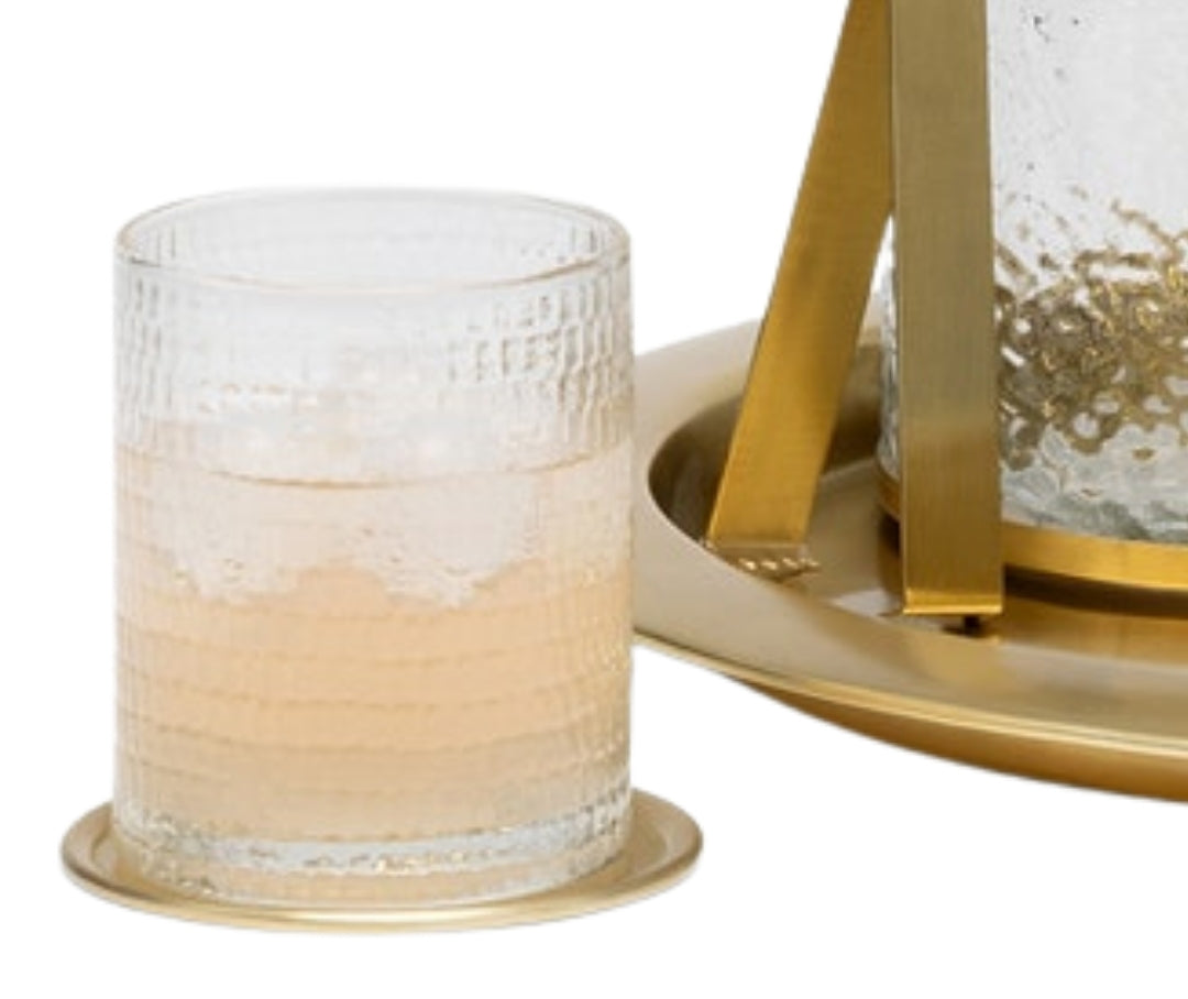 Allegra Clear/Gold Bar Collection Drinkware