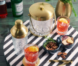 Allegra Clear/Gold Bar Collection Drinkware