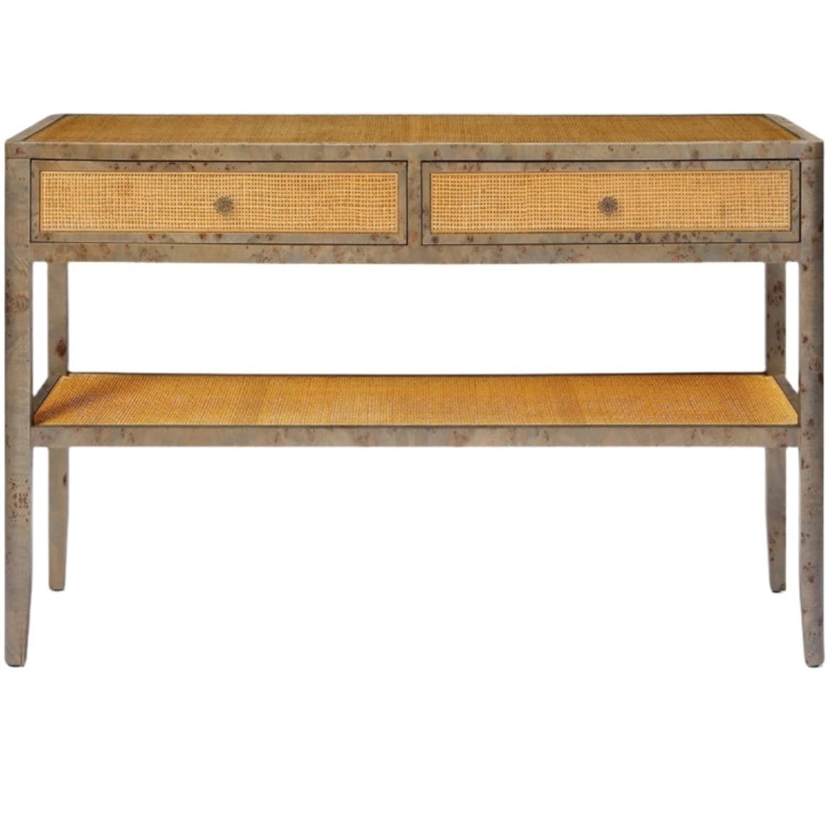 Amara Console Burl Wood Console FURAMARACON4812GY