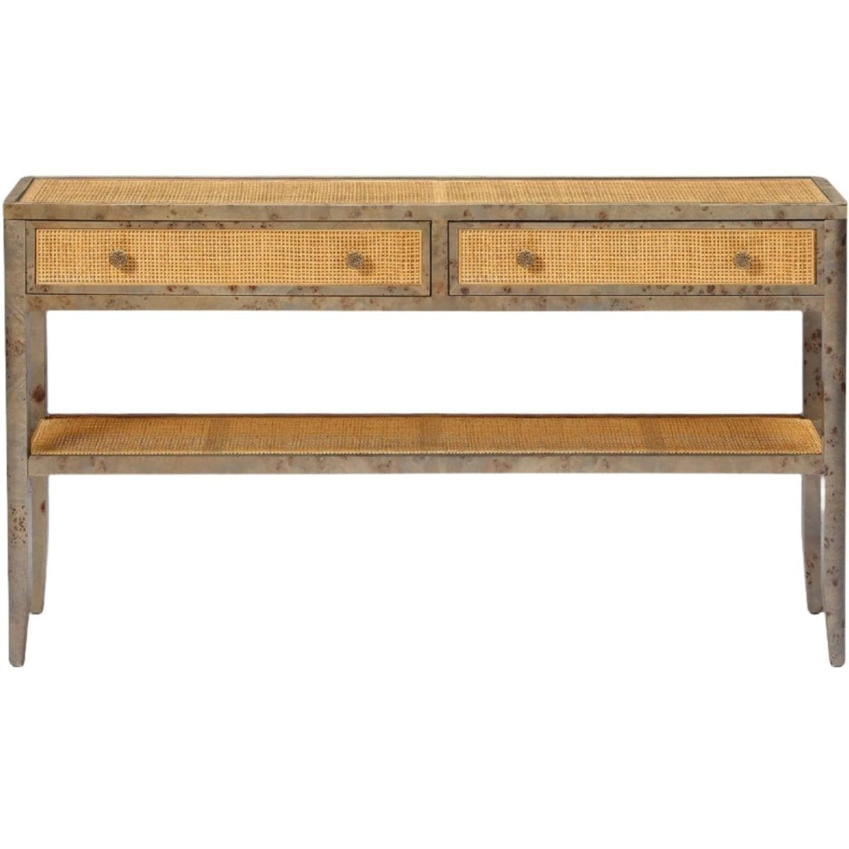 Amara Console Burl Wood Console FURAMARACON6012GY