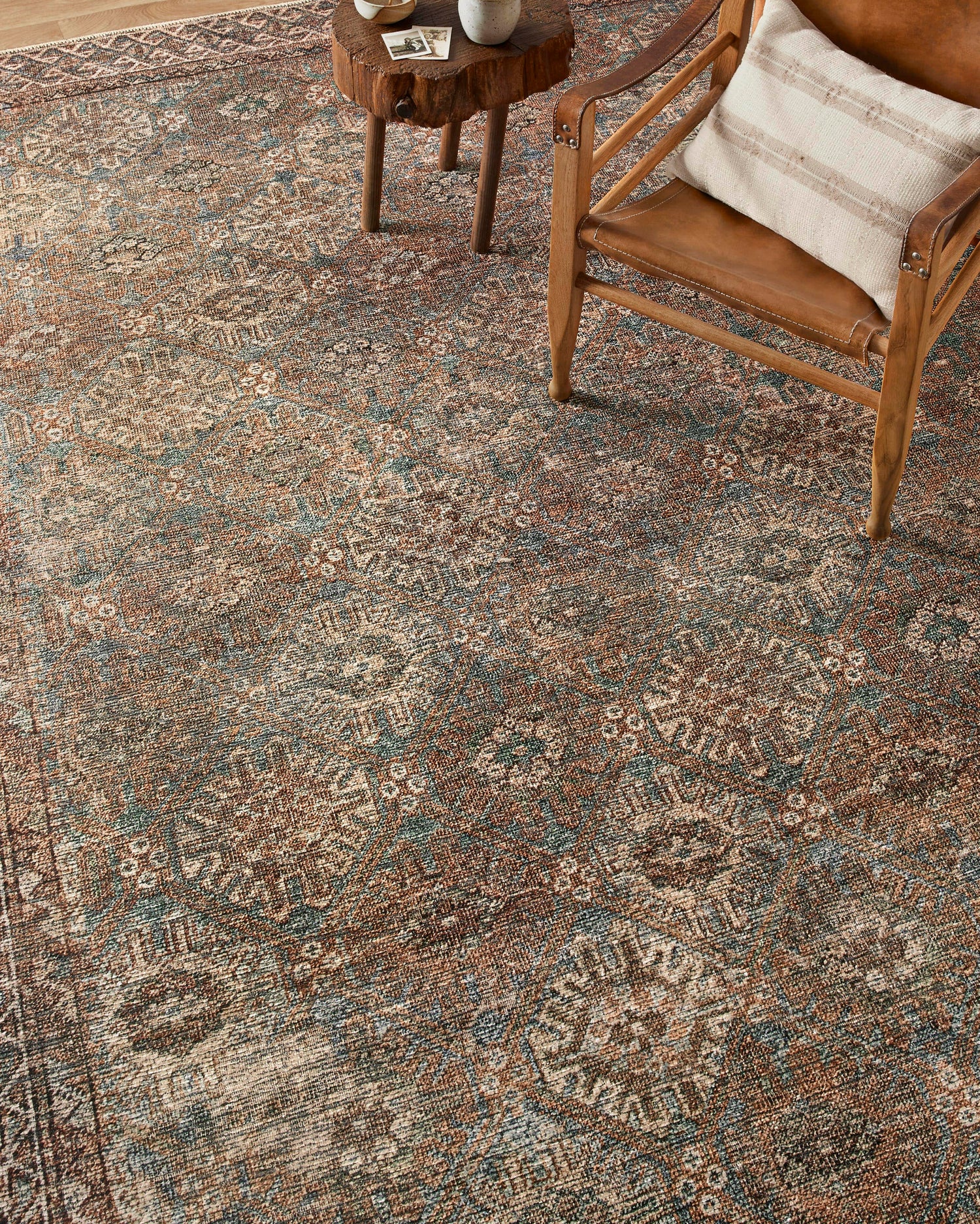 Billie Rug - Aqua/Rust – Meadow Blu