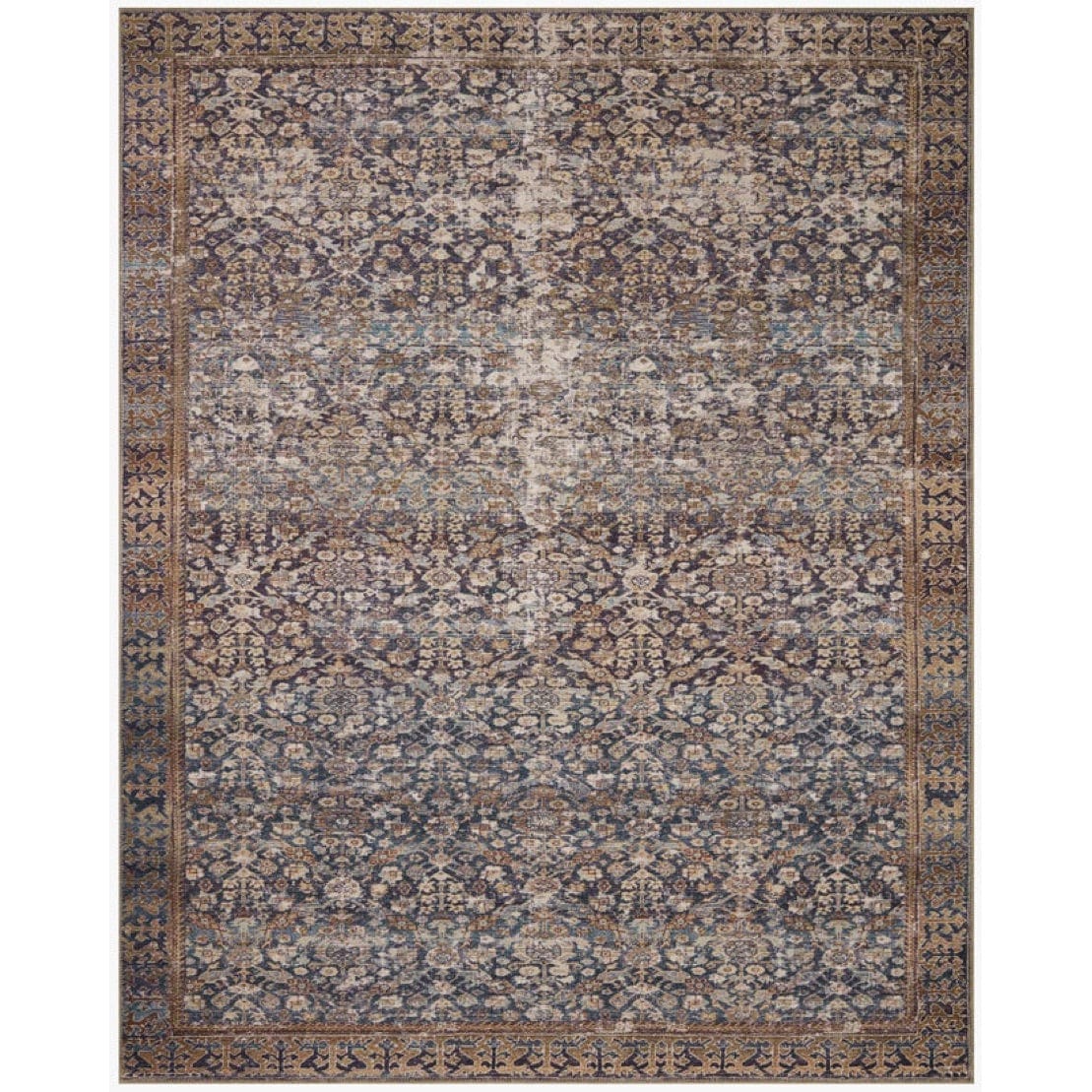 Georgie Denim/Spice Rug – Meadow Blu
