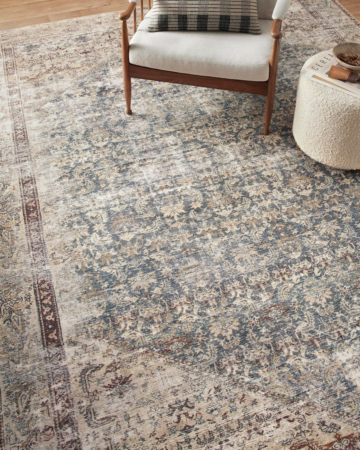 Georgie Rug Georgie Teal/Antique Rug – Meadow Blu