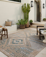 Amber Lewis x Loloi Topanga Indoor/Outdoor Rug - Natural/Aqua Rugs