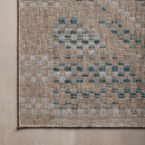 Amber Lewis x Loloi Topanga Indoor/Outdoor Rug - Natural/Aqua Rugs