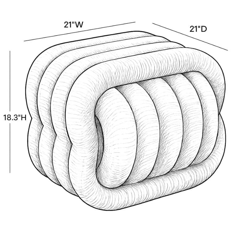 Amore Knot Stool/Side Table Outdoor Side Tables