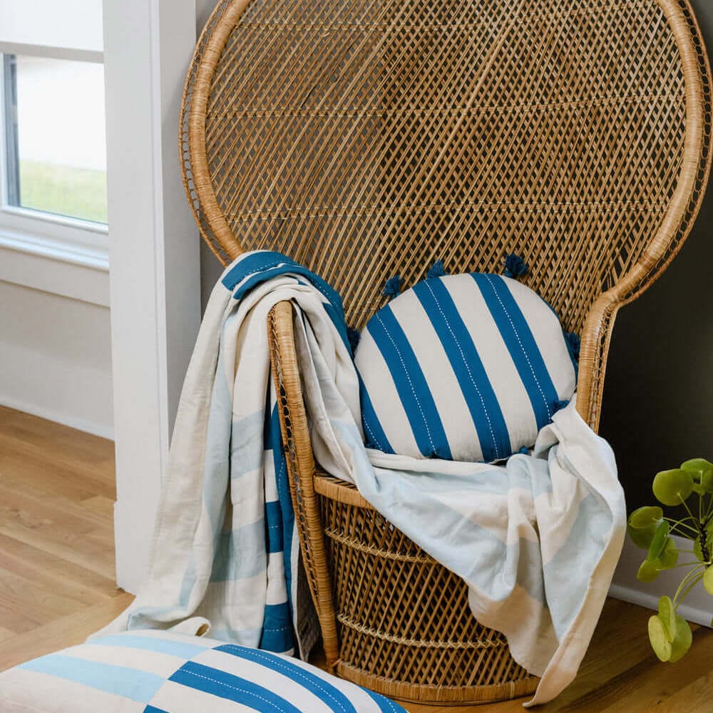 Anchal Cabana Stripe Tassel Throw Pillow Pillow & Decor anchal-CSTPI-3