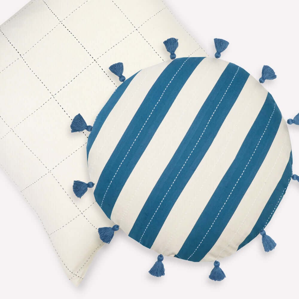 Anchal Cabana Stripe Tassel Throw Pillow Pillow & Decor anchal-CSTPI-3