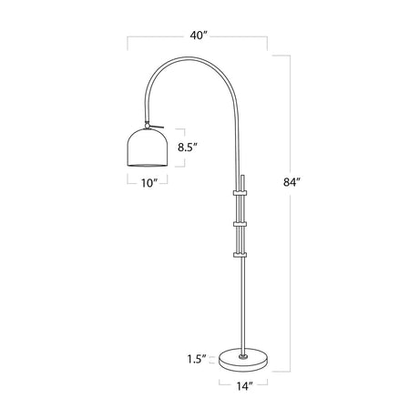 Arc Floor Lamp - Nickel Lamp 14-1003PN 844717001536