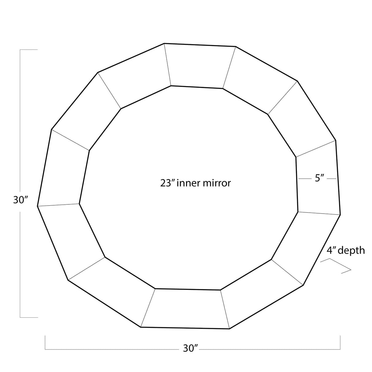 Ares Bone Mirror Mirror 21-1121NAT 844717033957