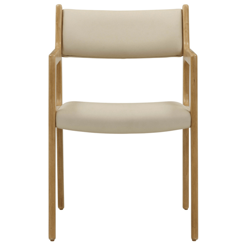 Ari Cream Vegan Leather Dining Chair - Set of 2 Dining Chair TOV-D54353