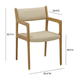 Ari Cream Vegan Leather Dining Chair - Set of 2 Dining Chair TOV-D54353