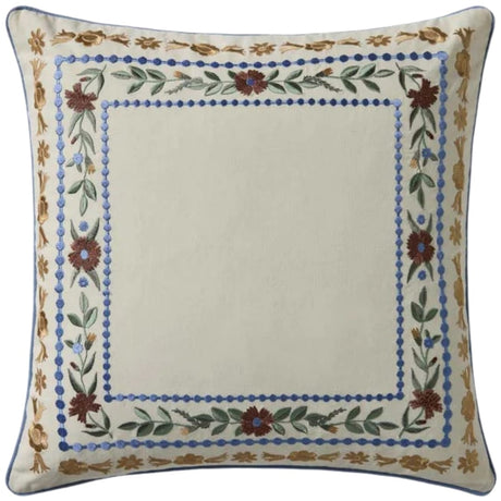 Aster Border Pillow Throw Pillows PSETPRP0082IVMLPIL3 885369943362