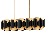 Banks Linear Chandelier Chandeliers 8546-GL/BK 806134004965