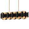 Banks Linear Chandelier Chandeliers 8546-GL/BK 806134004965
