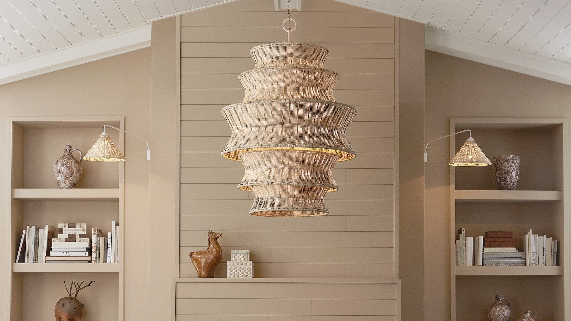 Basket Swing Arm Sconce Meadow Blu