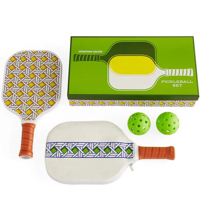 Basketweave Pickleball Set Outdoor