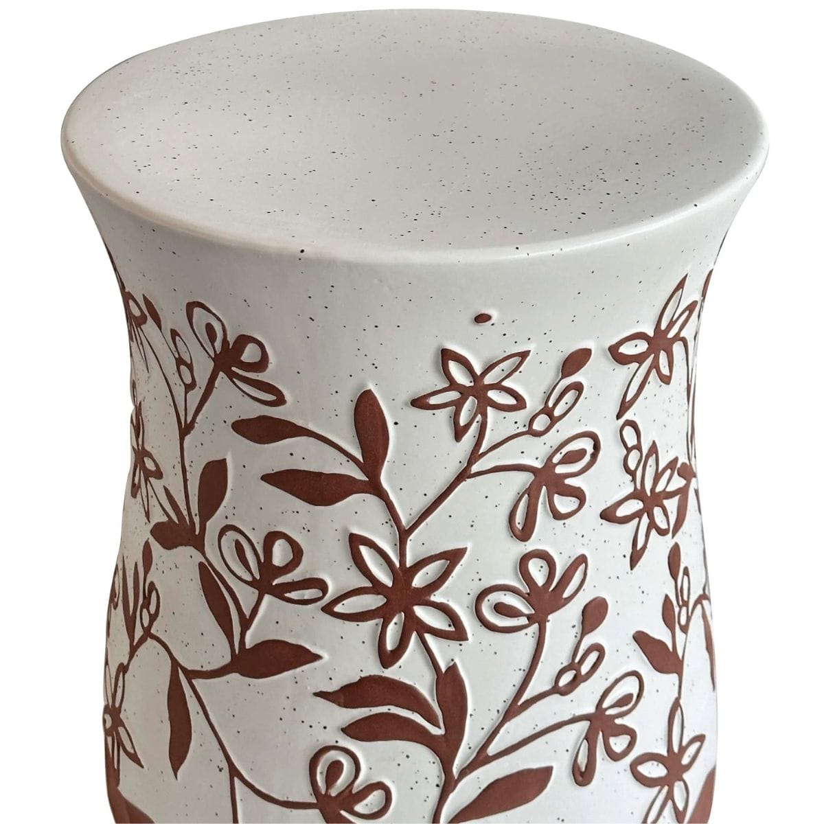 Bellina Ceramic Carved Stool/Side Table Outdoor Side Tables TOV-OC54698 793580647863