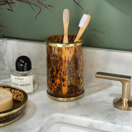 Benton Brush Holder Bath Accessory 01BENT-AMGL-BHRD