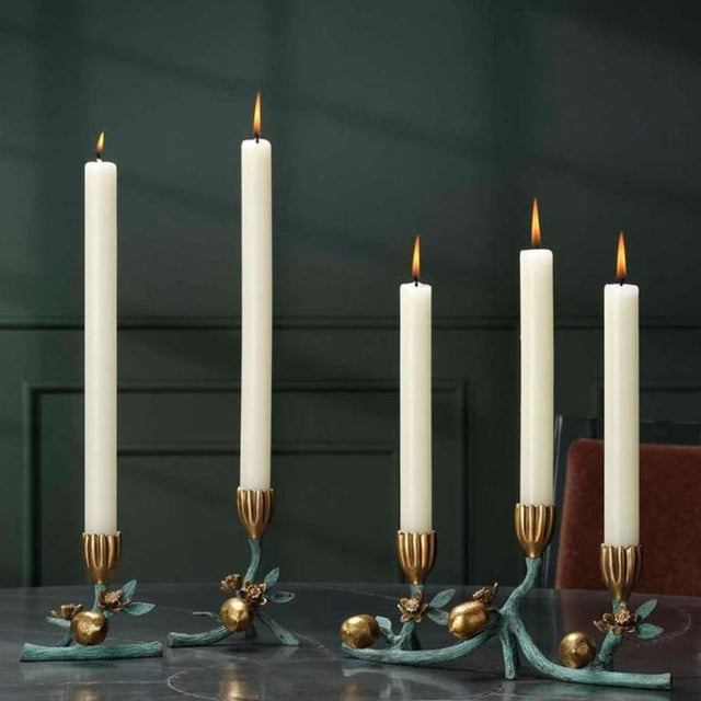 Bernadette Antique Gold Patina Candle Holder Candleholders