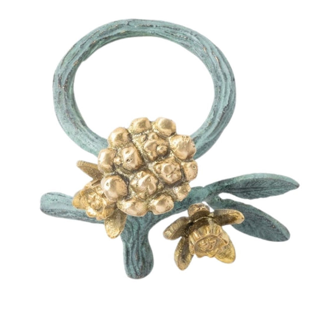 Bernadette Antique Gold/Patina Napkin Ring (Pack of 4) Kitchen Accessory BP006164 08415971058042