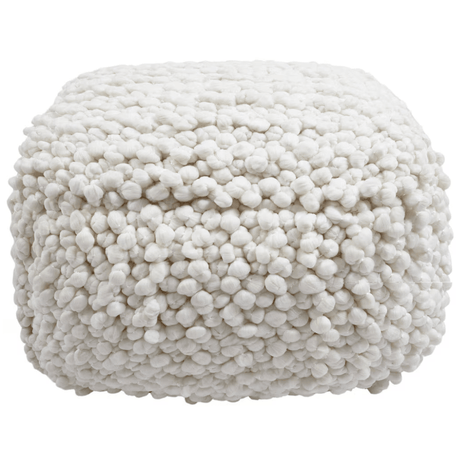 Betsy Cream Woven Pouf Pouf TOV-OC18665