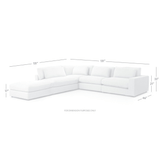 Bloor 4-Piece Sectional w/ Ottoman Sectional