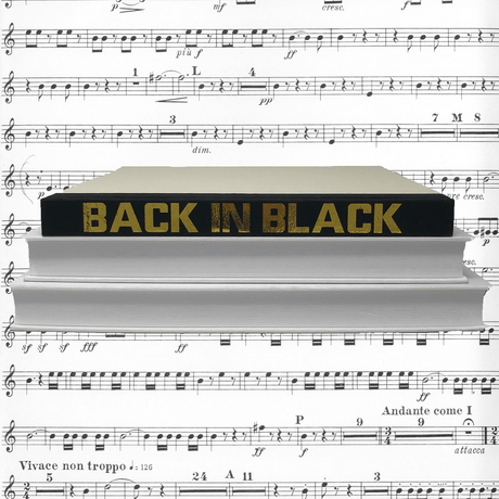 Blu Books - Gold Lettered Song Title on Black Decor e-lawrence-GL-SONG-COLOR-BLK-XL 123456750432