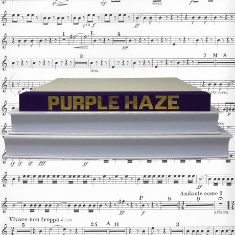Blu Books - Gold Lettered Song Title on Purple Decor e-lawrence-GL-SONG-COLOR-PURP-XL
